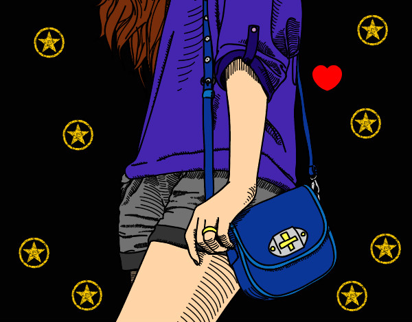 Dibujo Chica con bolso pintado por alissvettz