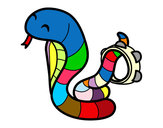 Dibujo Cobra con pandereta pintado por POL_B