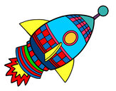Dibujo Cohete espacial pintado por POL_B
