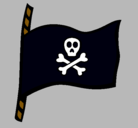 Dibujo Bandera pirata pintado por elisasr
