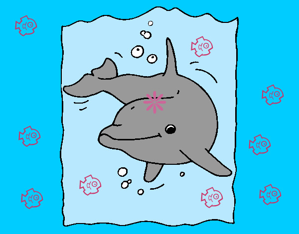 Dibujo Delfín 2 pintado por delfi-kat