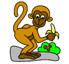 Dibujo Mono pintado por dididi