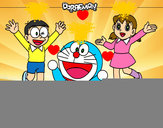 Dibujo Doraemon y amigos pintado por ranatiana