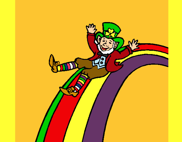 Dibujo Duende en el arco iris pintado por marilin