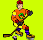 Dibujo Jugador de hockey sobre hielo pintado por pitaflautasd