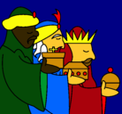 Dibujo Los Reyes Magos 3 pintado por carmenmas