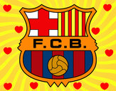 Dibujo Escudo del F.C. Barcelona pintado por IVAN12600
