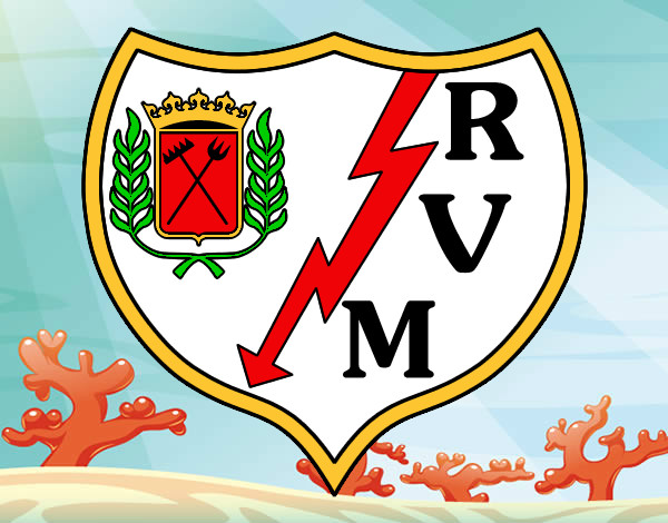 Dibujo Escudo del Rayo Vallecano de Madrid pintado por IVAN12600