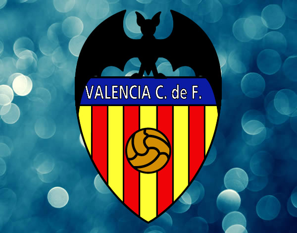 Dibujo Escudo del Valencia C. F. pintado por IVAN12600