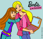 Dibujo El nuevo portátil de Barbie pintado por andrea2012