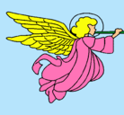 Dibujo Ángel con grandes alas pintado por 060744