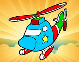 Dibujo Helicóptero con una estrella pintado por Luca2008