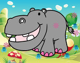 Dibujo Hipopótamo pequeño pintado por 34668900