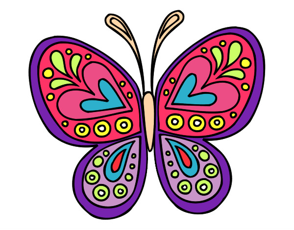 Dibujo Mandala mariposa pintado por Ailu_F-98