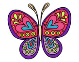 Dibujo Mandala mariposa pintado por Ailu_F-98