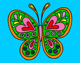 Dibujo Mandala mariposa pintado por Millaray7