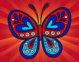 Dibujo Mandala mariposa pintado por Stefaniag