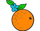 Dibujo naranja pintado por tete24