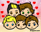 Dibujo One Direction 2 pintado por qierotacos