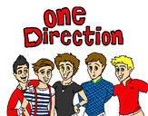 Dibujo One Direction 3 pintado por qierotacos