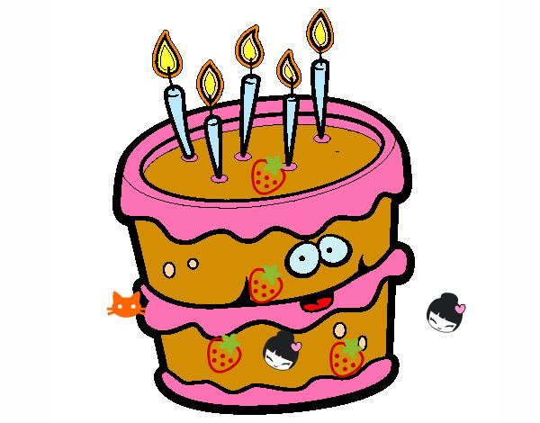 Dibujo Pastel de cumpleaños 2 pintado por crhisttis