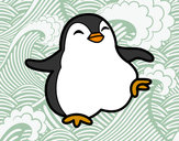 Dibujo Pingüino bailando pintado por fany_31