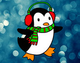 Dibujo Pingüino con bufanda pintado por AngelaB