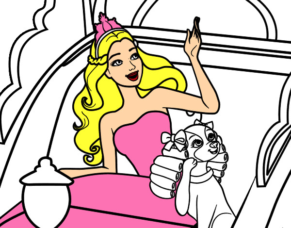 Dibujo Princesa cantante y su perrita pintado por Millaray7