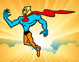Dibujo Superhéroe poderoso pintado por pablito386