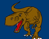 Dibujo Tiranosaurio Rex enfadado pintado por osopumas