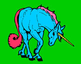 Dibujo Unicornio bravo pintado por pablito386