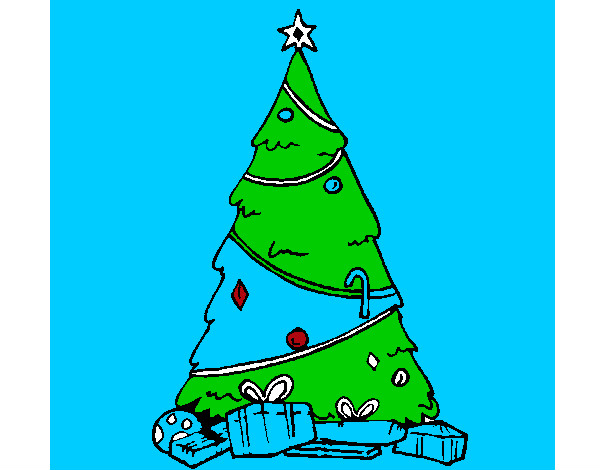Dibujo Abeto con adornos navideños pintado por nikita1234