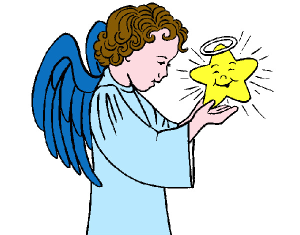 Dibujo Ángel y estrella pintado por lupis26