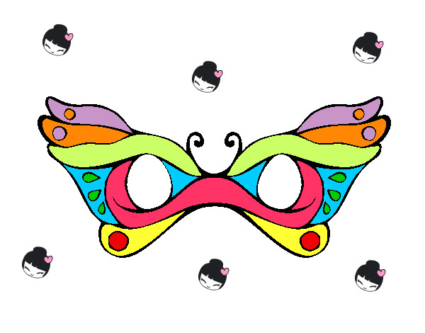 mascara de mariposa