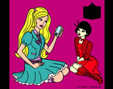 Dibujo Barbie con el teléfono móvil pintado por IslamEYM
