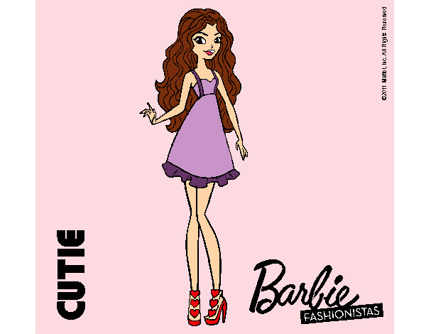 Dibujo Barbie Fashionista 3 pintado por perla2-5