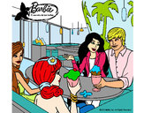 Dibujo Barbie y sus amigos en la heladería pintado por IslamEYM