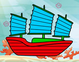 Dibujo Barco oriental pintado por jsangui