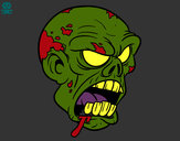 Dibujo Cabeza de zombi pintado por arizai