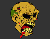 Dibujo Cabeza de zombi pintado por Yordiana