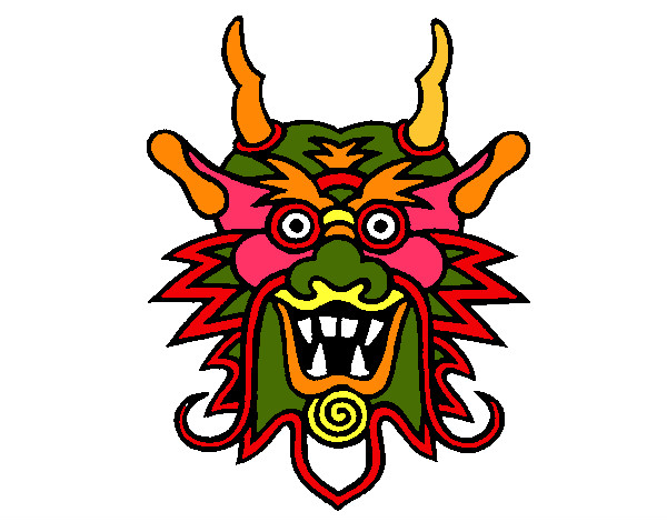 mascara de dragon chino