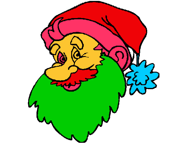 Dibujo Cara Papa Noel pintado por MONSI
