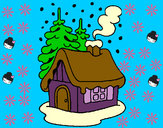 Dibujo Casa en la nieve pintado por Darismar 