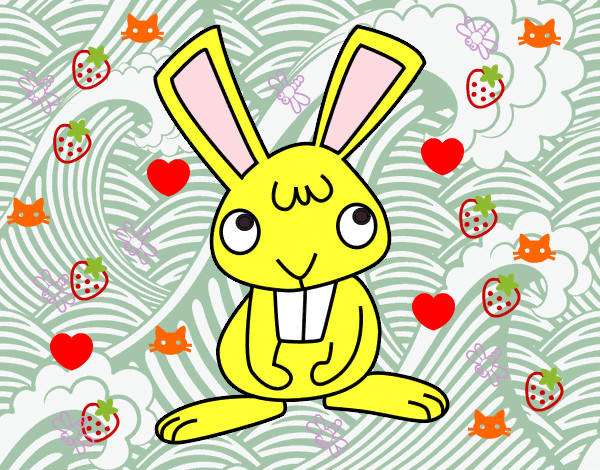 Dibujo Conejito feliz pintado por yepi123