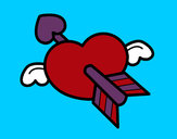 Dibujo Corazón de San Valentín pintado por karimesele
