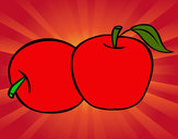 Dibujo Dos manzanas pintado por Yalits
