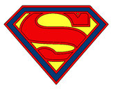 Dibujo Escudo de Superman pintado por superbenji