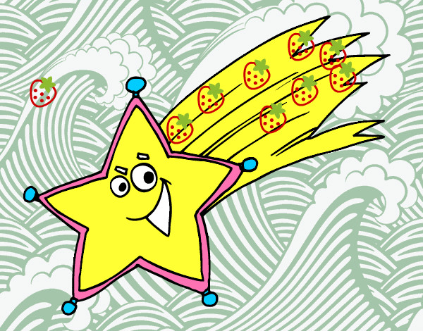 Dibujo Estrella fugaz pintado por Yalits