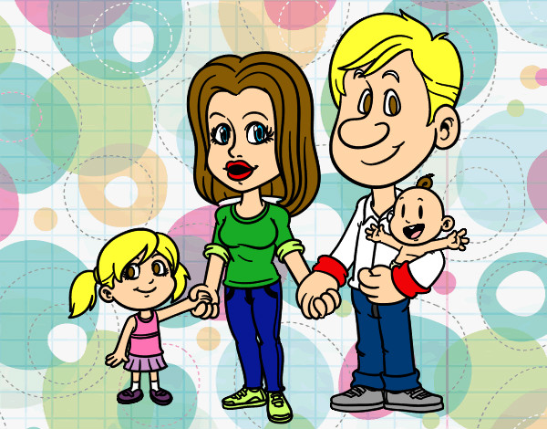 Dibujo Familia feliz pintado por euroto