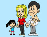 Dibujo Familia feliz pintado por linda11111